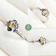 THOX JEWEL 🇲🇾 #24 CITRINE Natural Stone s925 Silver Plated Adjustable Ring 💍