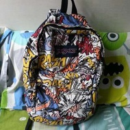 JanSport 復古風塗鴉後背包