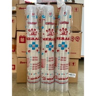 Peacock Plastic Cup 18 oz 22 oz Thickness 7 Grams Contents 50 pcs - Clear Cup 18 oz 22 oz for Iced T