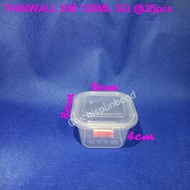 Thinwall Food Container 120ml Kotak Sq Cup Salad 150ml Cup Puding Dess