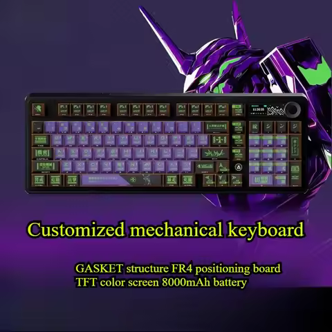 Neon Genesis Evangelion Peripheral Keyboard EVANGELION-01 Three-mode Eva Mechanical Keyboard 98-key 
