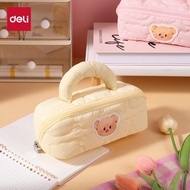 2026 New Style Deli HY717 Butter Bear Storage Bag Cute Pencil Case Cartoon Storage Bag Pencil Case L