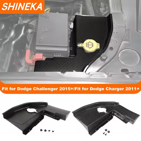 SHINEKA ABS Car Wiper Spray Bottle Decoration Cover For Dodge Challenger 2015 Up For Dodge Charger 2
