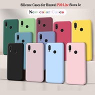 For Huawei P20 Lite Case Fundas Original Case Huawei P20 Lite Nova 3e Shockproof TPU Liquid Silicone