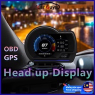 P6 Car OBD GPS OBD2 Meter Digital Scanner Alarm Speed Gauge display Hud myvi axia bezza Perodua Prot