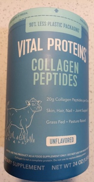 1.5 lb (680 g) 美國膠原蛋白粉Vital Proteins Collagen Peptides Unflavored Dietary Supplement Unflavored,膠原蛋白