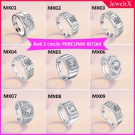 【Pos dari KL】 S925 Silver Laras Adjustable Man Men Lelaki Premium Luxury Korean Style Cincin Ring 1💍❤