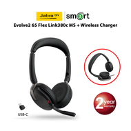 Jabra Evolve2 65 Flex Link380c MS USB-C Stereo with Wireless Charger (26699-999-889)