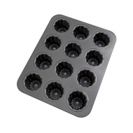 12-Cavity Canele Mold Cake Pan Non-Stick Canele Muffin Bakeware Cupcake Pan For Oven Baking Pudding