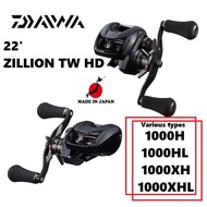 Daiwa 22' ZILLION TW HD Various types 1000H/1000HL/1000XH/1000XHL Japan,genuine baitcasting reel