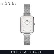 Daniel Wellington Quadro Pressed Sterling 20x26mm Silver with White dial - Watch for women - Womens watch - Fashion watch - DW Official - Authentic นาฬิกา ผู้หญิง นาฬิกา ข้อมือผญ