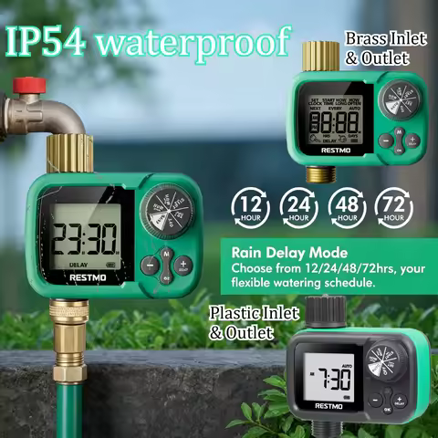 Automatic Watering Timer IP54 Waterproof Ball Valve Sprinkler Timer Low Water Pressure Watering Gard