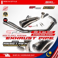 Exhaust Pipe GPX-SS FULL SYSTEM | GP SERIES | 32MM X 32MM X 51MM Stainless Steel R9 Racing For RS150 / RS-X 150 HONDA