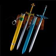 Sword Art Online Weapon Keychain Kirito Kazuto Yuuki Asuna Sword Model Elucidator Dark Animeted Sword Player Action Figure Toys