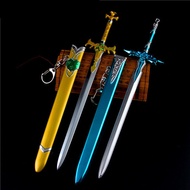 Sword Art Online Weapon Keychain Kirito Kazuto Yuuki Asuna Sword Model Elucidator Dark Animeted Swor