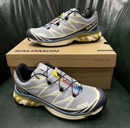 SALOMON XT-6 復古戶外 織物 跑步鞋 灰