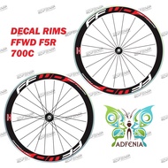 Ffwd F5R Sticker 4 cm wide Fixedgear 700c Roadbike Rim Rims Decal Sticker
