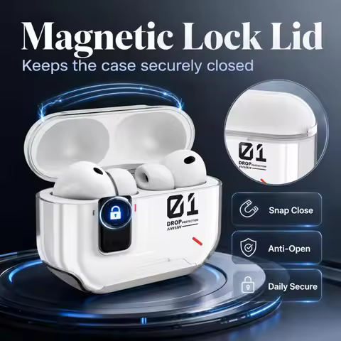 New for AirPod Pro 3 Case With Lock Automatic Switch For Men AirPods 4 Pro Pro2 Pro 3 Magsafe wirele