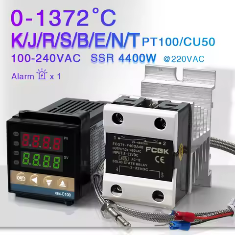 REX-C100 PID Temperature Controller 220v 400 degree Digital thermostat Output 40A SSR K Type Thermoc