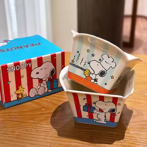 Cartoon YOUMAI Snoopy Ceramic Fried Chicken Bowl Large Capacity High Quality Tableware Household Cer