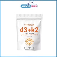 (Local Delivery)Vitamin D3 5,000 IU + K2 MK-7 100 mcg, 180 Softgels | 2-in-1 Bone, Immune & Heart Su
