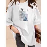 [AMYGO] 1XL-5XL T shirt Women 2Y772 Tshirt Crop Top Tshirt Clothes T shirt Women OversizeInternet Ro