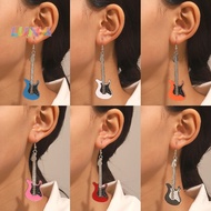 Awheat Acrylic Classical Guitar Earrings Vintage Electric Guitars Drop Earring Female Instrument Musical Instrument Earring new
