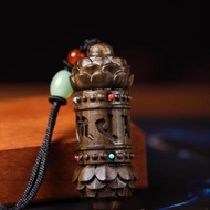 5 (Lotus Six Character) 6/2.2 Vietnam Nha Trang Agarwood Pendant Natural Retro Log Carving Wenwan 9.