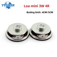 2 Chiếc 3W 4R Mini Khuếch Đại Loa 4CM/5CM Đường Kính 4 Ohm 40mm/50mm Cho Arduino Ứng Dụng