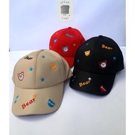 PREMIUM EMBROIDERED Baseball Cap 2-10 Years Bear Embroidered Motif