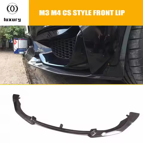 CS style Carbon Fiber Front Lip for BMW F80 F82 F83 M3 M4 2012 - 2018 Auto Racing Car Front bumper L