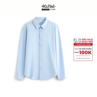 [HOT] Men's Coffee Form Fitted Long Sleeve Shirt - Routine 10S26SHL055
