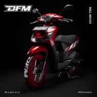 DFM RACING MOTORCYCLE TIRE COVER FULL PRINT UNIVERSAL TIRE WRAP FOR ALL AUTOMATIC BEBEK SUPERMOTO SP