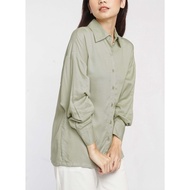 terlaris THENBLANK Loose Shirt Ash Green new