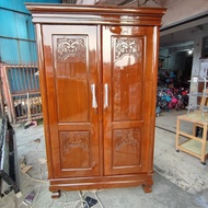 LEMARI KAYU JATI 2 PINTU