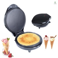 Waffle Ice Cream Cone Maker 1200W Nonstick Plates Double Sided Heating Electric Waffle Cone Maker Machine for Waffle Cups / Choco Tacos Easy to Clean