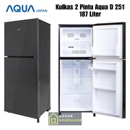 (KHUSUS BOGOR) KULKAS / LEMARI ES 2 PINTU AQUA D 251 187 LITER