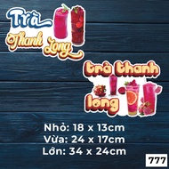 Dragon Fruit TEA decal sticker sample, selling snacks and drinks - CODE 777