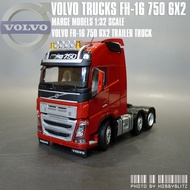 Marge Models 1:32 Volvo FH16 6x2 prime mover trailer diecast model