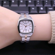 Jam Tangan Wanita Anti Air Fossil Rantai Stainless Tanggal aktif Free Box Dan Baterai Cadangan