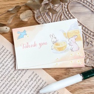 兔子與洋甘菊茶 訊息卡 10 張組