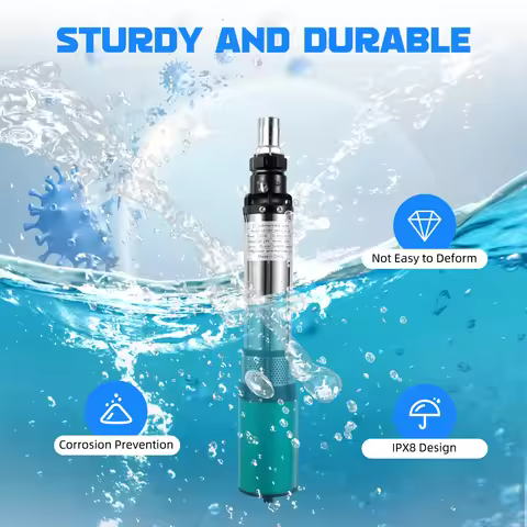 24V Deep Well Submersible Water Pump,320W Electric Farm Pump,Max Lift 25m,Cable Wire Length 16m,Max 