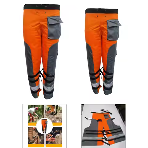 Chainsaw Chaps,9 Layer Adjustable Waistwand,Chainsaw Chaps Apron Wrap, Workers Gifts Orange Chainsaw