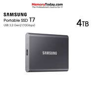 SAMSUNG T7 Portable SSD USB 3.2 Gen 2 (10Gbps) Type-C ความจุ 1TB / 2TB / 4TB