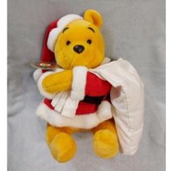 全新 日本迪士尼 小熊維尼聖誕節玩偶 耶誕節維尼小熊 pooh絨毛玩具 聖誕老人娃娃 pooh 維尼熊耶誕老公公玩偶擺飾