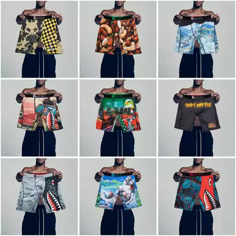 ETHIKA 1Pcs Men Underwear Boxers Breathable Mesh Mens Panties Plus Size S-3XL Swimming Summer Man Un