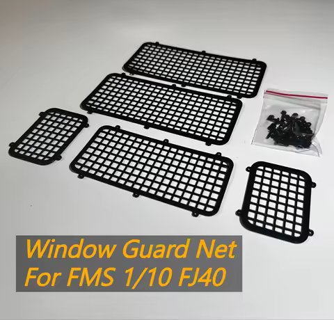 RC Crawler Upgrade Parts Custom 5‑Side Window Guard Net With Screws For FMS 1/10 FJ40 RC Car Simulat