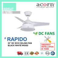 Acorn Rapido AC-268 32 Inch DC Eco Ceiling Fan + Remote Control