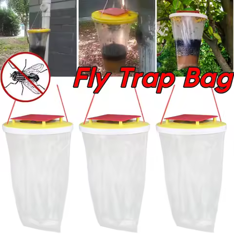 3-1PCS Hanging Fly Catcher Trap Fly Trap Insect Bug Killer Fly Catching Bag Non-toxic Fly Lure Bag G