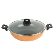 EZ COOK - 易潔雙耳炒鑊 IH-啡色 32CM